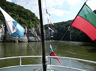 Tour boat on the Danube (Donau)