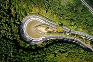 The world most famous and most difficult race track to drive on, former Formula One race track Nürburgring (North Track) ©RSR Nurburg