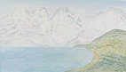 77. Foot hills Himalayas, India 13.8 x 7 4 inches, 34cm x 19cm 2012, Paper