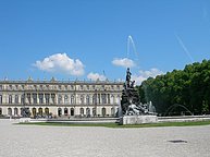 Fountains on the right side of Herren Chiemsee.