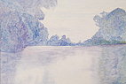 23.French River Scene(33). 14.5 x 10 inches, 36.7 x 28.5cm, (CP), 1985.