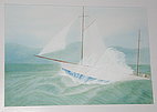 60. Sailing Scene Caribbean 13.5 x 9.5 inches, 34.5 x 24cm, (CP), 1997.