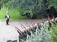 Kings Guard fire 12 guns salute on his death day.