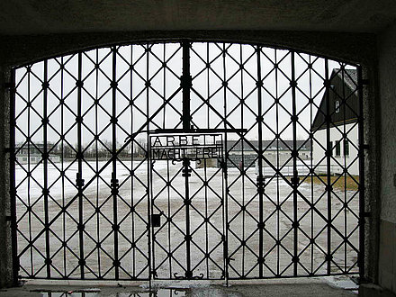 "Arbeit Macht Frei", gate at Dachau concentration camp